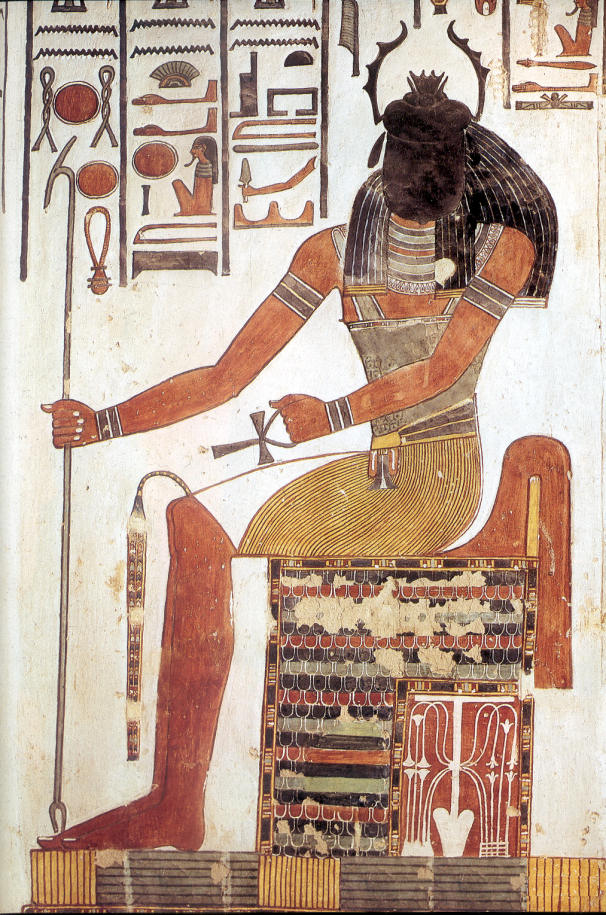 上图:古埃及神话中的圣甲虫神凯布利(Khepri),以圣甲虫作为头,是太阳神拉(Ra)的另一个神格,象征日出和再生,因为太阳的升落就像圣甲虫滚动粪球。所谓的圣甲虫(Scarab),就是屎壳郎。
