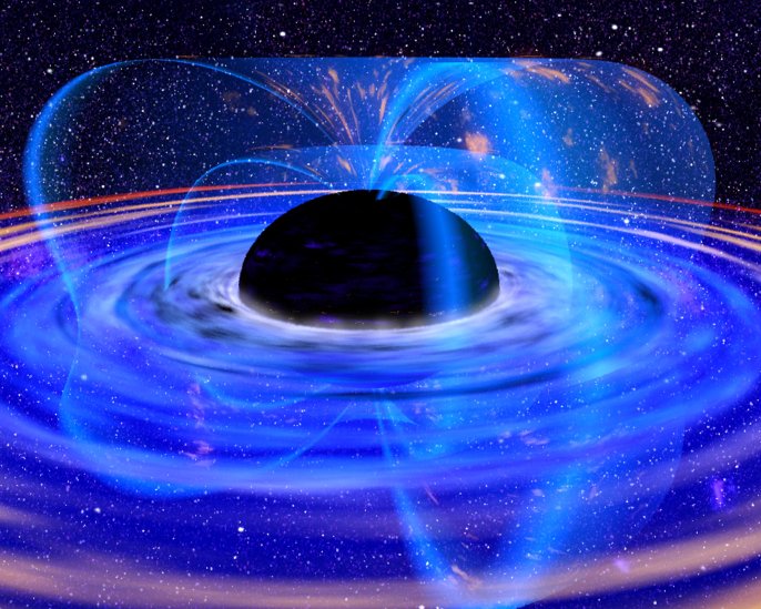 上图:超大质量黑洞的艺术想象图。热寂理论(Heat death of the universe)是猜想宇宙终极命运的一种假说,源于19世纪,发展于20世纪。根据热力学第二定律,作为一个孤立的系统,宇宙的熵(entropy)会随着时间的流逝而增加,也就是由有序走向无序。当所有的质子都已完成衰变后,宇宙中就只剩黑洞和轻子;当所有的黑洞蒸发以后,所有的物质都衰变为光子和轻子,宇宙进入低能状态,量子事件将成为宇宙的主宰。这种状态称为热寂。
