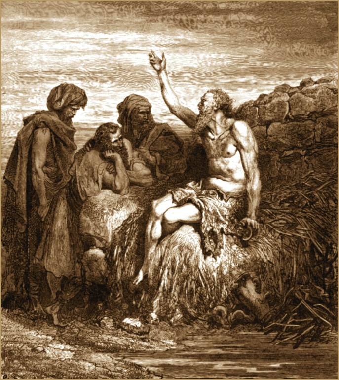上图:法国版画家古斯塔夫·多雷(Gustave Dore, 1832-1883年)1870年的圣经版画《约伯和他的朋友们 Job and His Friends》。